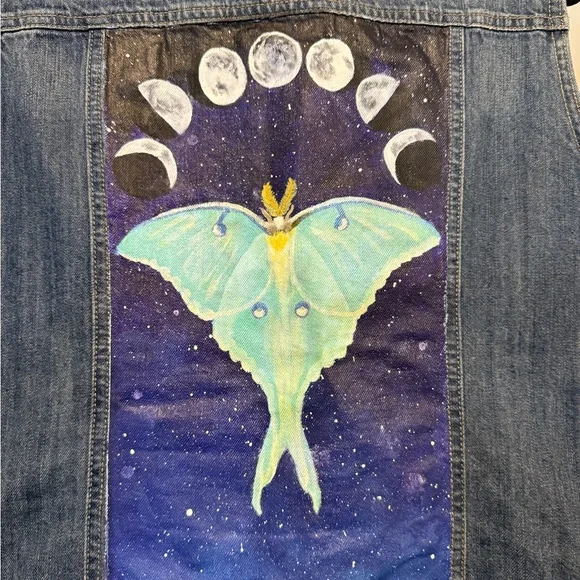 RARA Vintage-Hand Painted 2016 by Parasuco Sleeveless Denim Vest - Picture 5 of 6